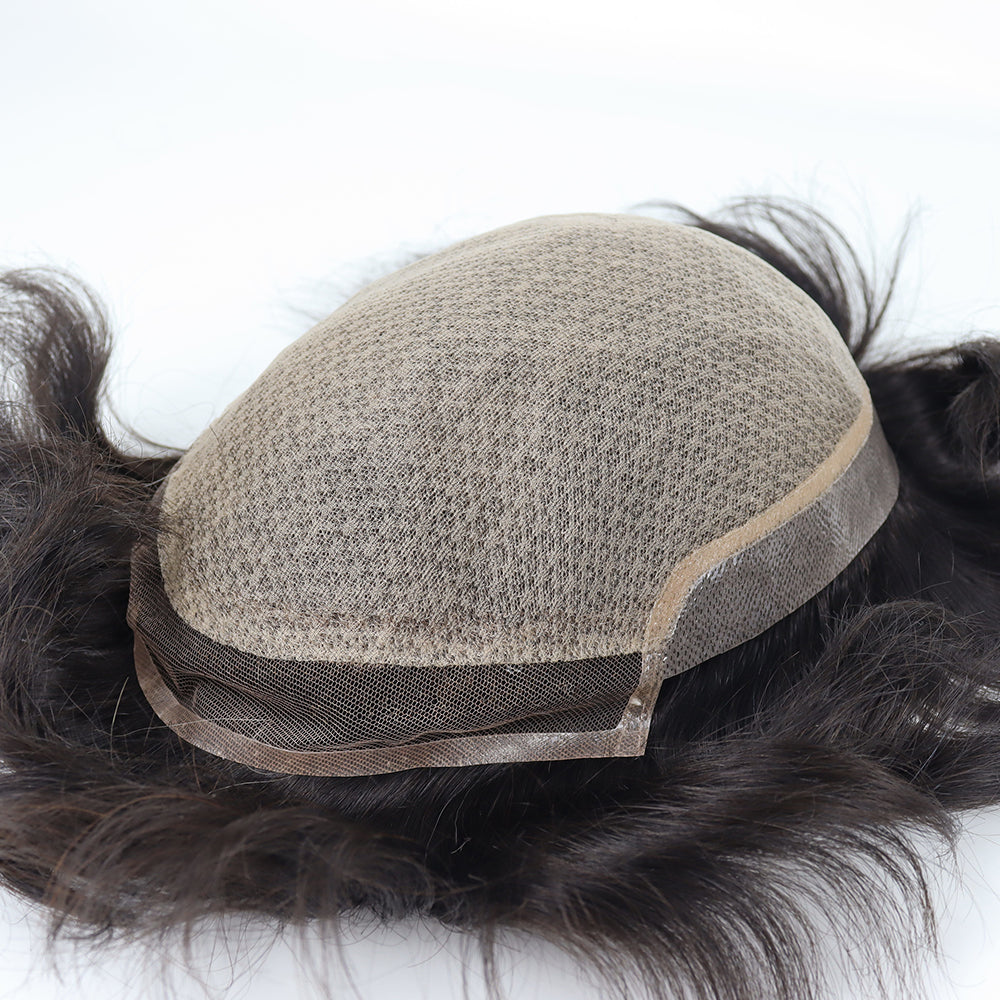 genuine hair | I-Lace Silk Base 120% Density Remy Hair Toupee