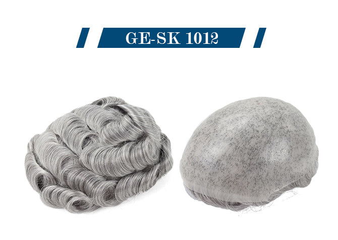 Durable Single Knotted Thin Skin Toupee for Men 0.10 0.12mm Human Hair Replacement System