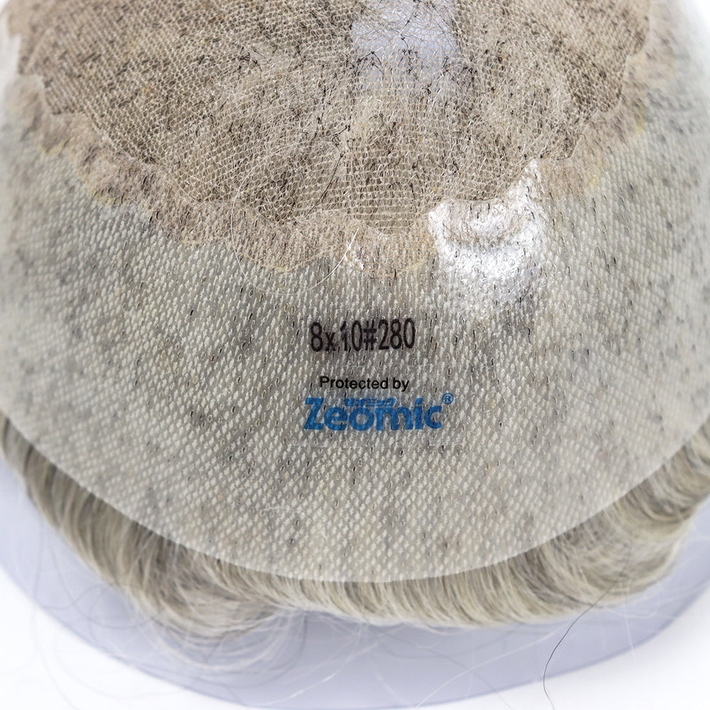 Genuine Hair | G6 Antimicrobial Hair System | Q6 Swiss Lace Center with Poly Strip sides and back | Zeomic™ Scalp Health Tech