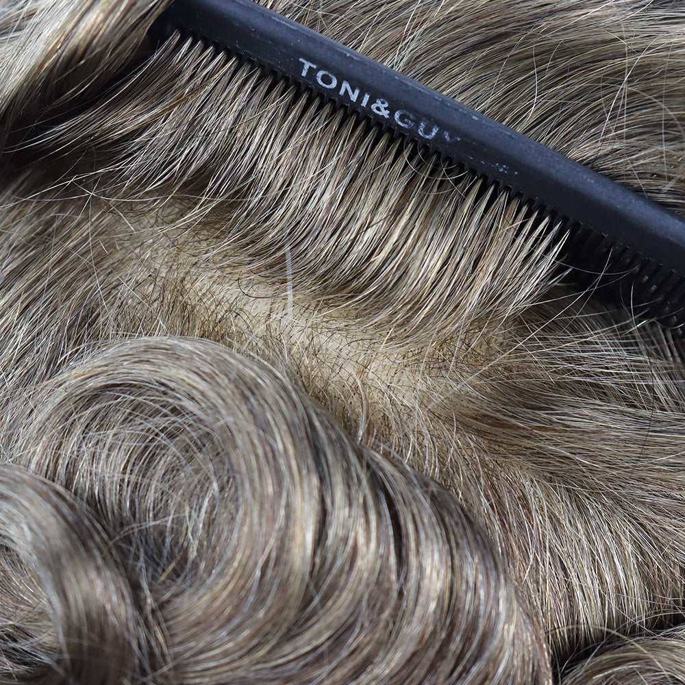 Genuine Hair | 0.06mm Antimicrobial Thin Skin | Split Knot Durability | Zeomic™ Scalp Health Tech | Hybrid Realism Toupee