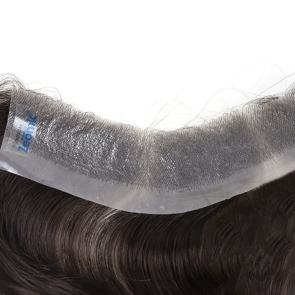 Genuine Hair | Antimicrobial Frontal Skin Hairline | Zeomic™ Scalp Health Tech | Seamless Realism Thin Skin Piece