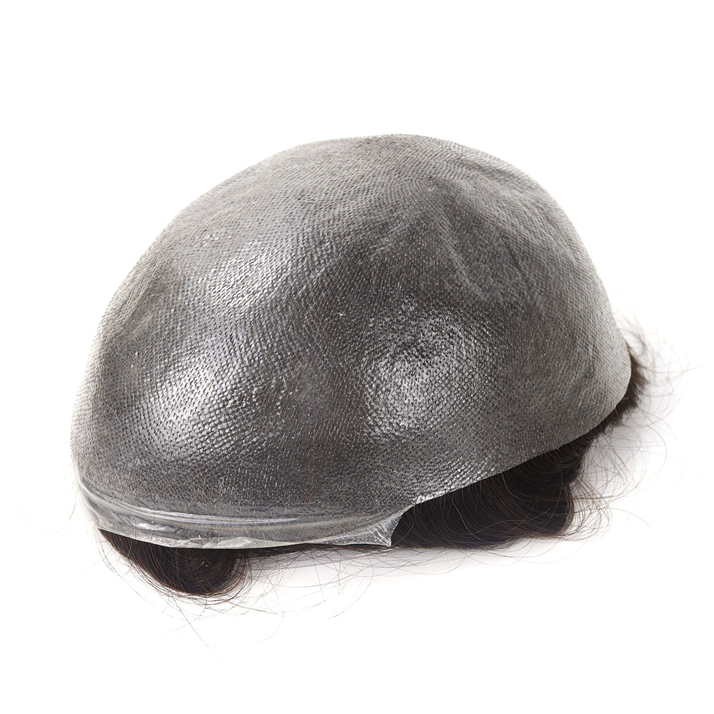 0.02mm V Loop Human Virgin Hair Toupee Mirage Wigs Super Thin Skin Hair Relplacem Men's Hair Replacement