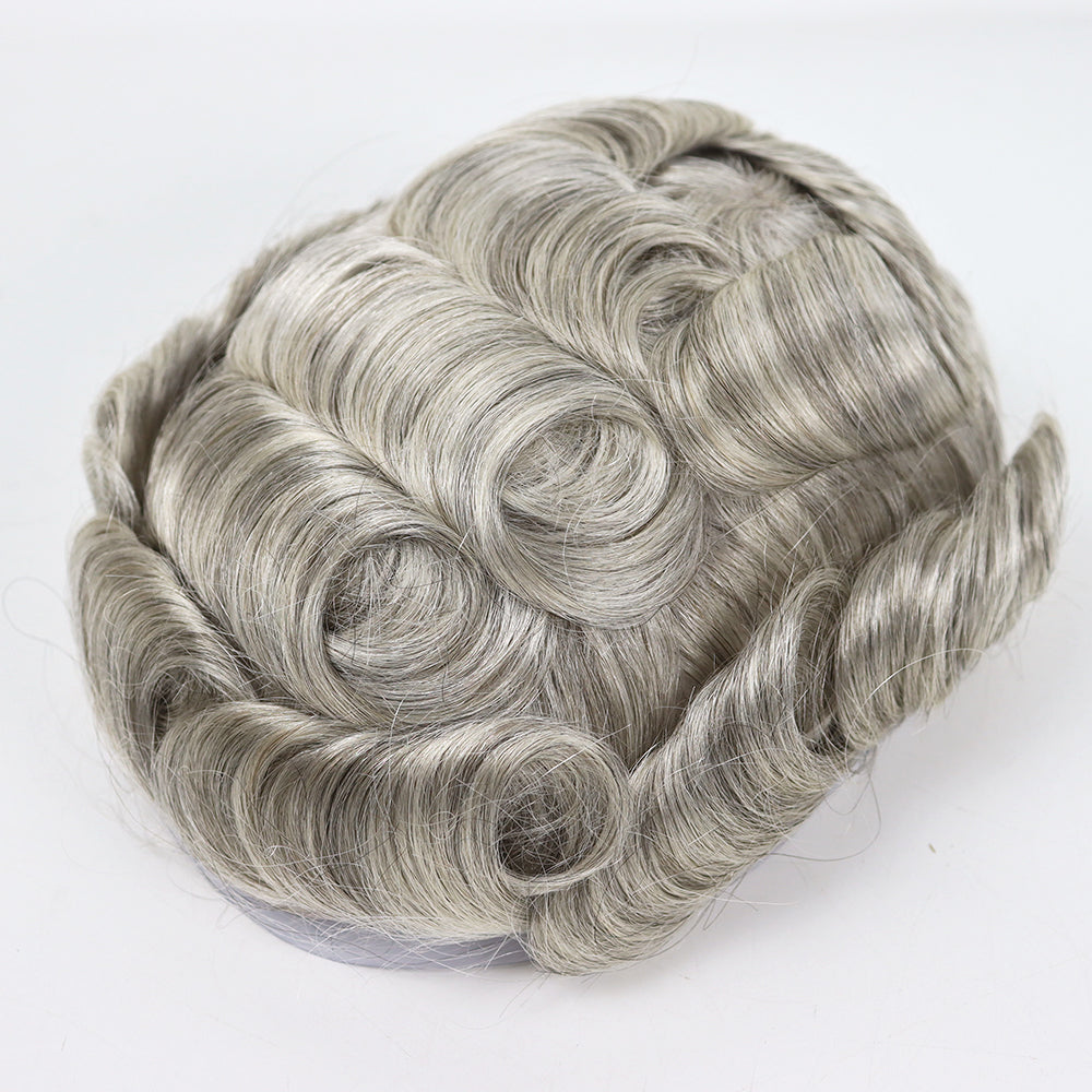 Genuine Hair | G6 Antimicrobial Hair System | Q6 Swiss Lace Center with Poly Strip sides and back | Zeomic™ Scalp Health Tech