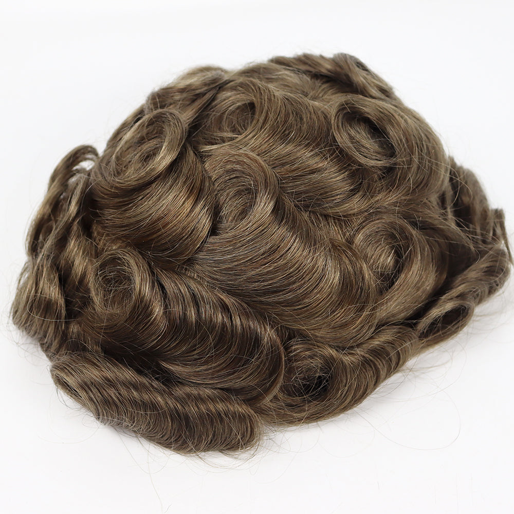 Genuine Hair | 0.06mm Antimicrobial Thin Skin | Split Knot Durability | Zeomic™ Scalp Health Tech | Hybrid Realism Toupee