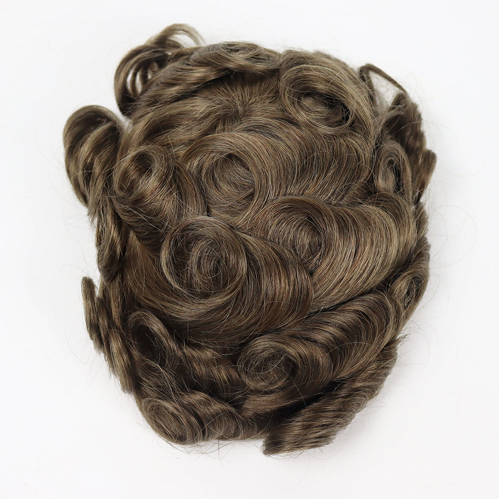 Genuine Hair | 0.06mm Antimicrobial Thin Skin | Split Knot Durability | Zeomic™ Scalp Health Tech | Hybrid Realism Toupee