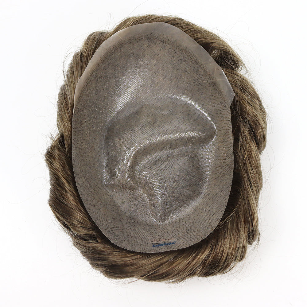 Genuine Hair | 0.06mm Antimicrobial Thin Skin | Split Knot Durability | Zeomic™ Scalp Health Tech | Hybrid Realism Toupee