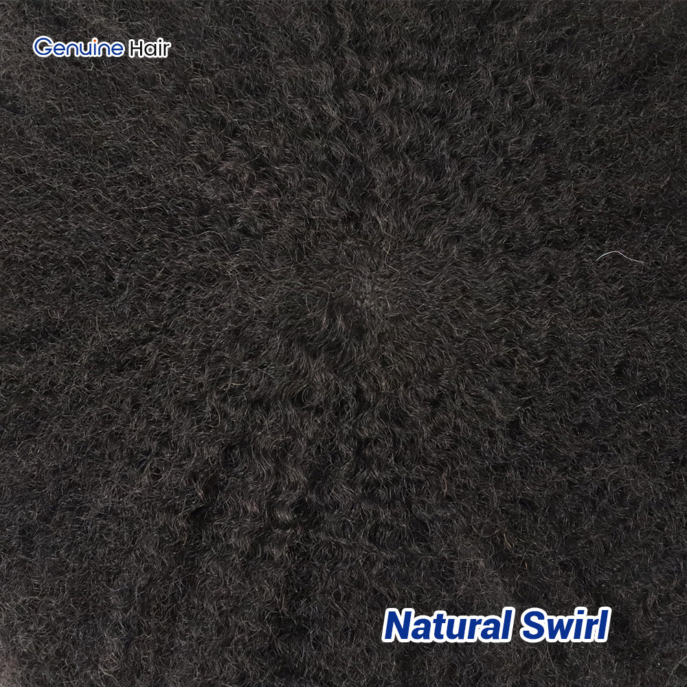 Afro Curly Toupee Black Men 4mm-12mm Thin Skin 0.06-0.08mm Full PU Base Indian Remy Human Hair 130% Density 70-80g GENUINE Brand