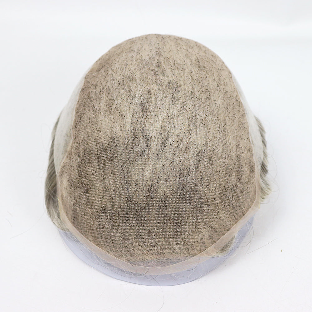 Genuine Hair | G6 Antimicrobial Hair System | Q6 Swiss Lace Center with Poly Strip sides and back | Zeomic™ Scalp Health Tech