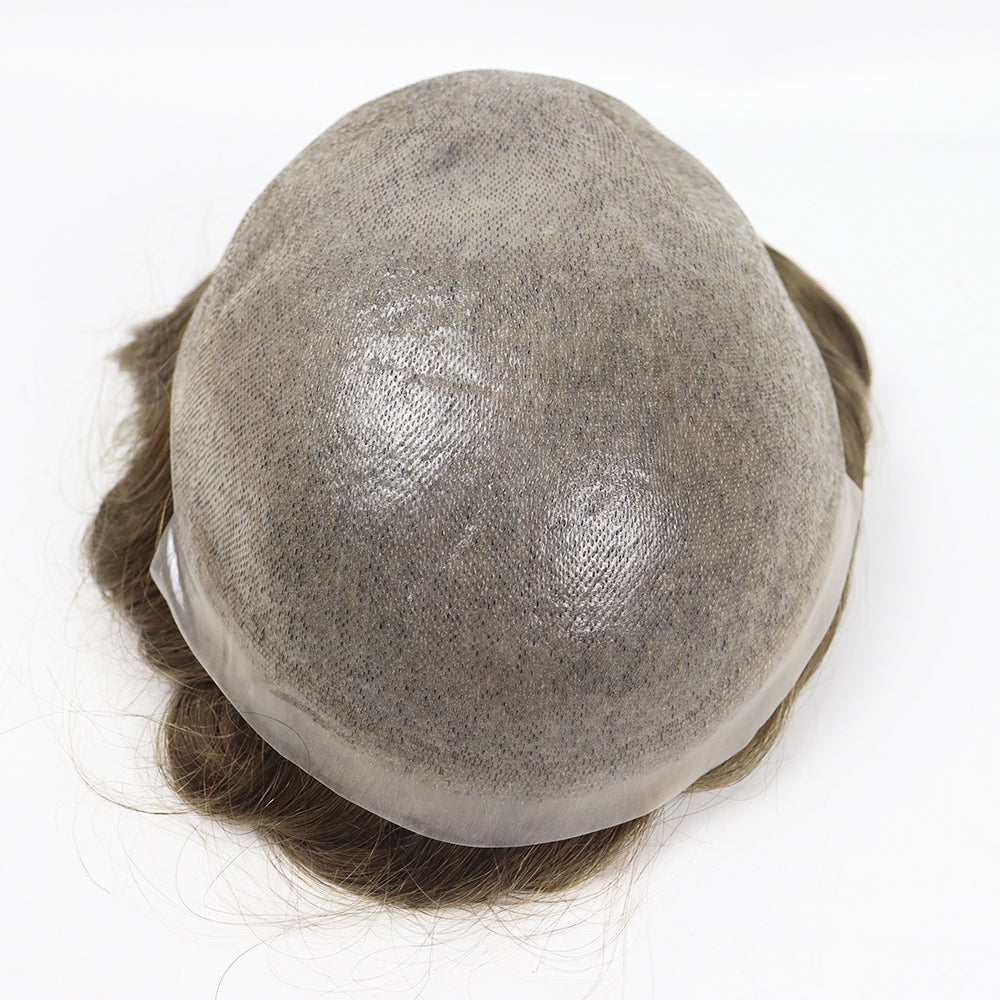 Genuine Hair | 0.06mm Antimicrobial Thin Skin | Split Knot Durability | Zeomic™ Scalp Health Tech | Hybrid Realism Toupee