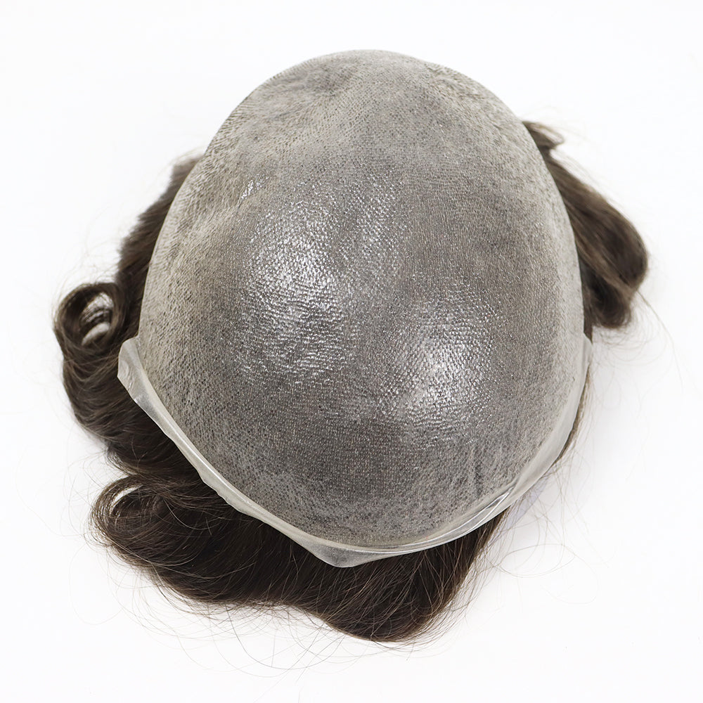 Genuine Hair | 0.04mm Antimicrobial Ultra-Thin Skin | Zeomic™ Scalp Health Tech | V-Loop Knotless Realism Toupee