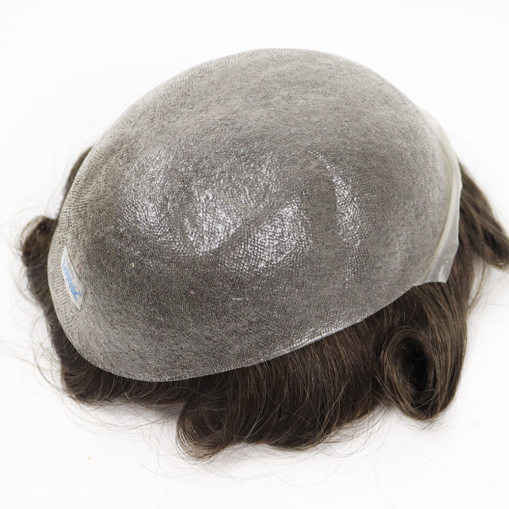 Genuine Hair | 0.04mm Antimicrobial Ultra-Thin Skin | Zeomic™ Scalp Health Tech | V-Loop Knotless Realism Toupee