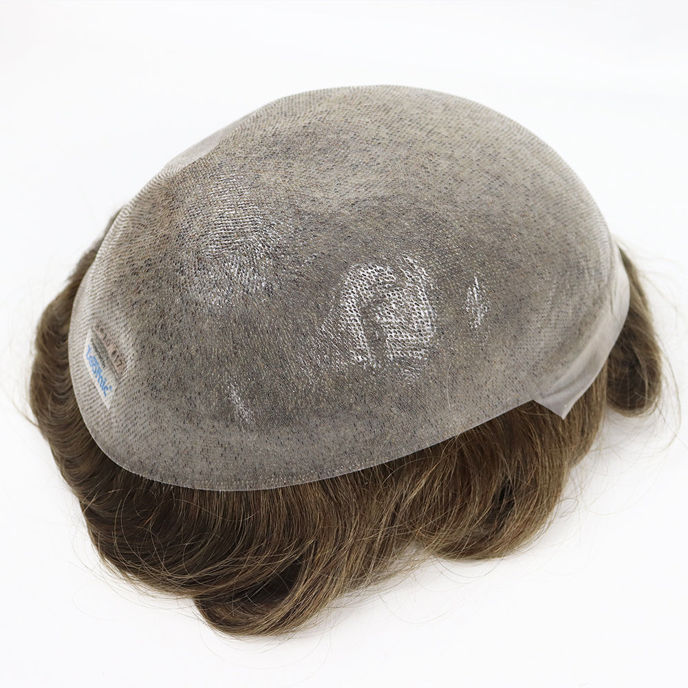 Genuine Hair | 0.06mm Antimicrobial Thin Skin | Split Knot Durability | Zeomic™ Scalp Health Tech | Hybrid Realism Toupee