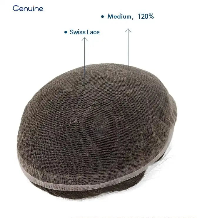Genuine Hair | Swiss Lace Hair System Men for Toupee Lace Base