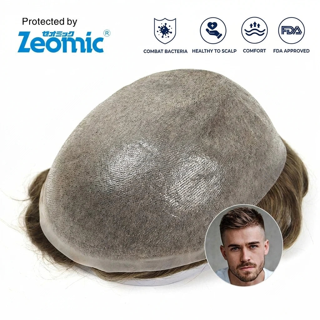 Antimicrobial Toupee with Trust Badges