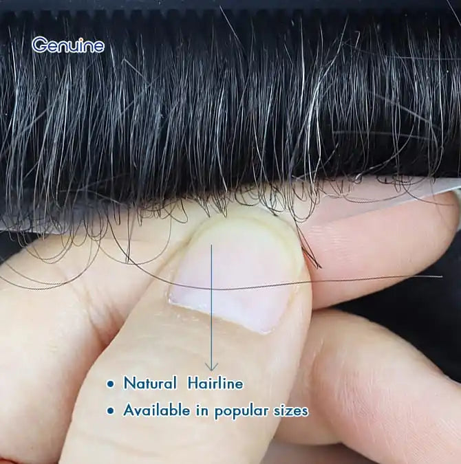 Genuine Hair | Australia Hair System Toupee for Men Lace PU Base Male Hair Prosthesis