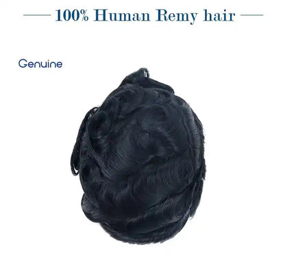 Genuine Hair | Bella G6 Elite | Spider Web Stitching Hybrid | HD Swiss Lace Breathability | Reinforced Poly Support | 100% Premium Natural Hair Toupee - Swiss Lace Men's Toupee, Breathable Hair System, Undetectable Lace - Detail View 2