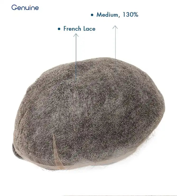 Genuine Hair | French Lace Hair System Men for Toupee