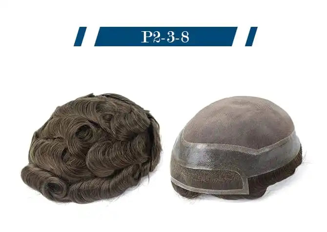 P238 French Lace Front Toupee - Fine Mono and Polyskin Perimeter