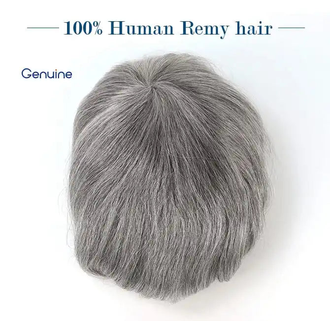 Genuine Hair | Injected Skin System | 0.07mm-0.08mm Thin Poly Base | 100% Knot-Free Injected Realism | Premium Human Hair | Seamless Scalp Integration Toupee