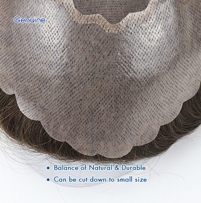 Ares Fine Mono with Skin Human Hair Hairpieces Replacement System for Men Toupees Human Hair Hairpieces