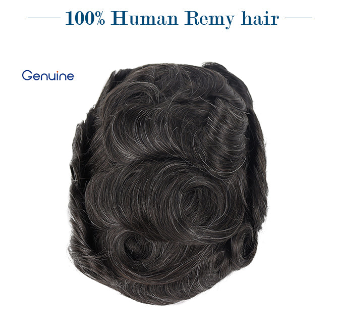 Australia Toupee SWISS Lace With 1 Inch Thin Skin PU Around Indian Human Hair Prosthesis for Men