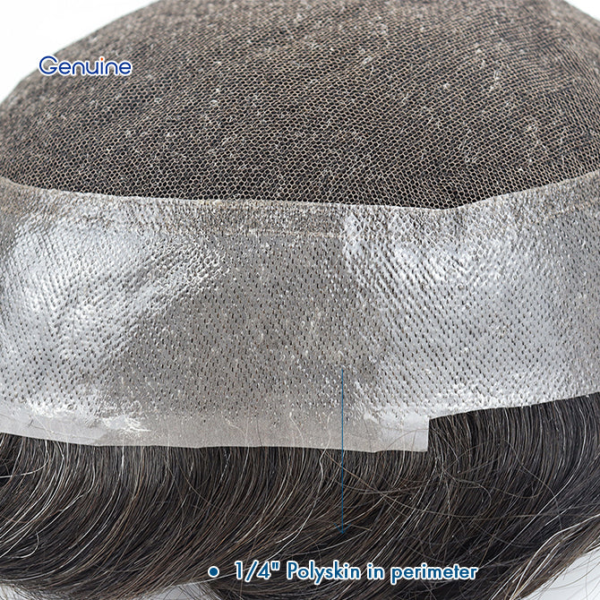 Australia Toupee SWISS Lace With 1 Inch Thin Skin PU Around Indian Human Hair Prosthesis for Men