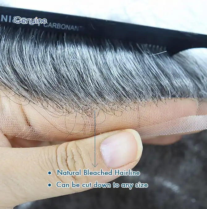 Genuine Hair | French Lace Hair System Men for Toupee
