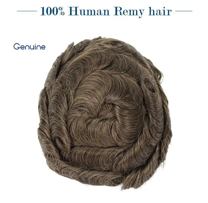 Genuine Hair | Injected Skin System | 130% Medium-Heavy Density | Knotless Injected Realism | 0.12-0.14mm Extra-Durable Poly Base | 6-9 Months Lifespan Toupee