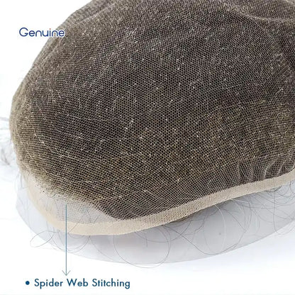 Genuine Hair | Super Fine Swiss Lace Hair System Air Lace Men for Toupee Ultra Breathable Lace Base - Swiss Lace Men's Toupee, Breathable Hair System, Undetectable Lace - Detail View 4