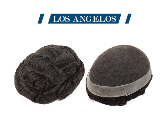 French Lace Natural Looking Thin Skin 100% Human Indian Hair System Replacement Hair for KLA Men Toupee