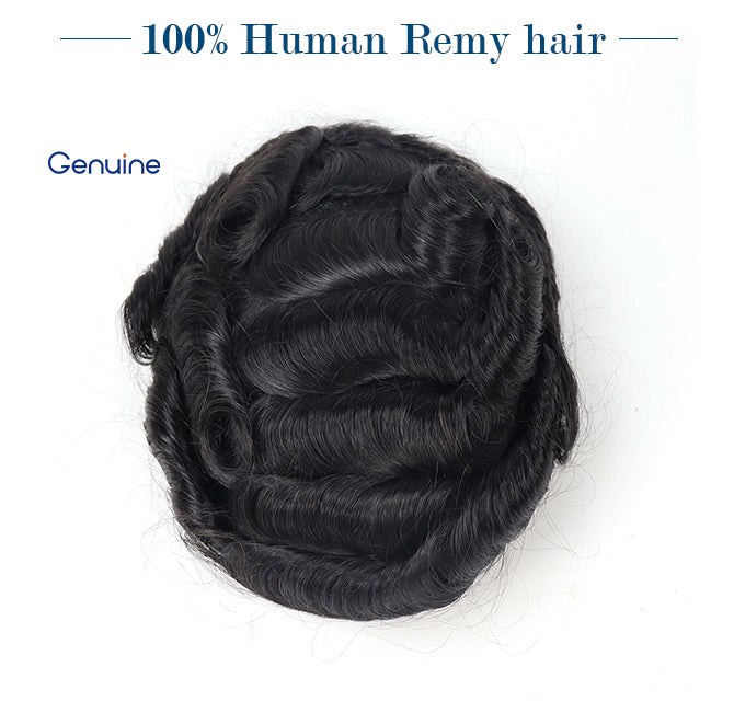 New Arrival Human Hair Toupee Super Thin Skin Base Invisible Knots Natural Hairline Human Hair Toupee for Man