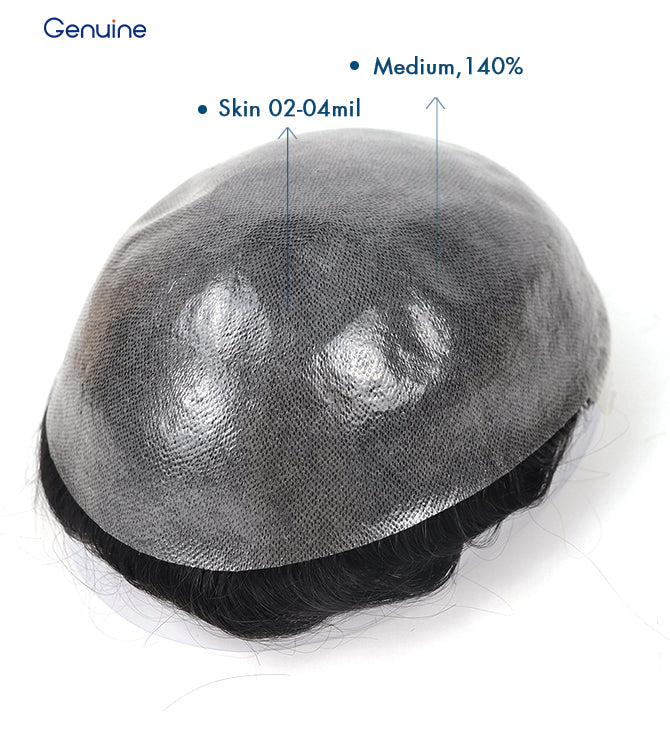 New Arrival Human Hair Toupee Super Thin Skin Base Invisible Knots Natural Hairline Human Hair Toupee for Man