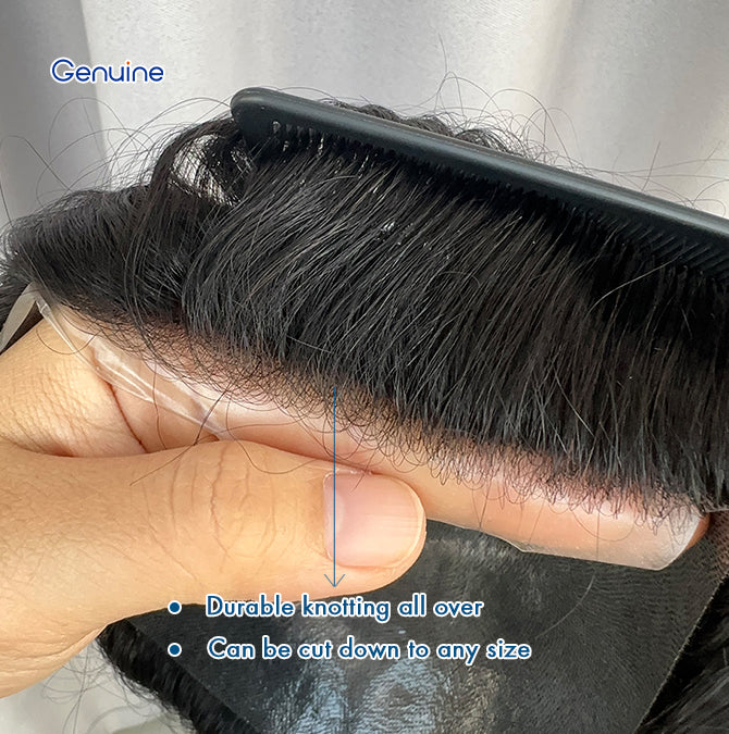 New Arrival Human Hair Toupee Super Thin Skin Base Invisible Knots Natural Hairline Human Hair Toupee for Man
