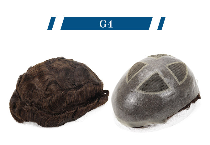 100% Human Men Capillary Prosthesis Remy Hair V-looped Polyskin Men Toupee Natural G4 Human Hair Toupee for Men