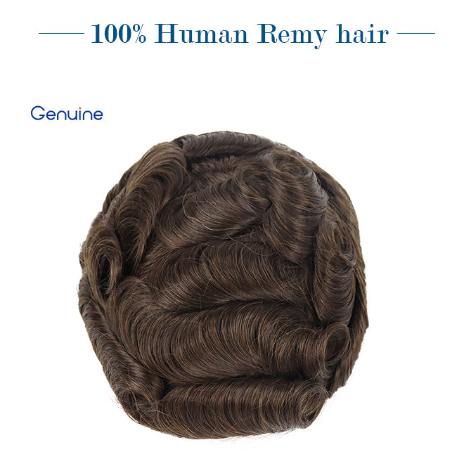 100% Human Men Capillary Prosthesis Remy Hair V-looped Polyskin Men Toupee Natural G4 Human Hair Toupee for Men