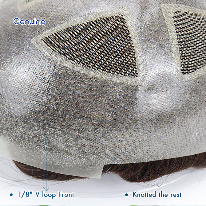 100% Human Men Capillary Prosthesis Remy Hair V-looped Polyskin Men Toupee Natural G4 Human Hair Toupee for Men