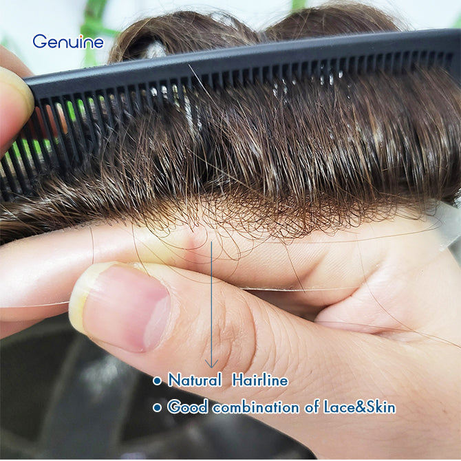 100% Human Men Capillary Prosthesis Remy Hair V-looped Polyskin Men Toupee Natural G4 Human Hair Toupee for Men