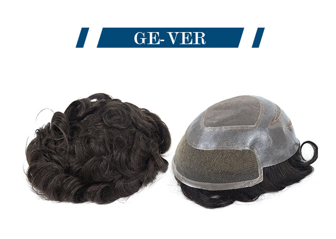 Versalite Remy Hair French Lace Front Fine Mono Mens Toupee PU Skin 100% Human Hair System