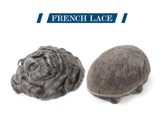 French LACE Men Toupee New Full Lace Men's Capillary Male Hair Prothesis Breathable Hair Replacement Systems Wigs for Man